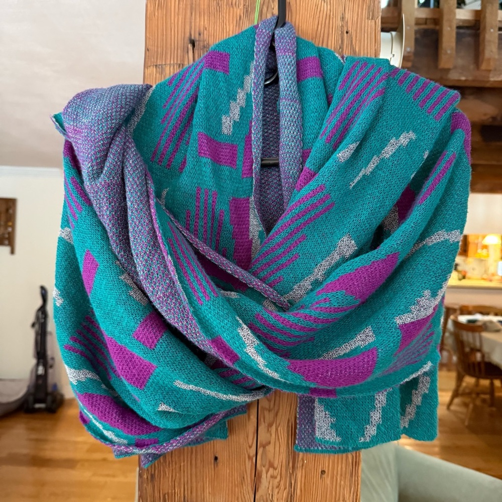 Colorful Geometric Patterned Scarf